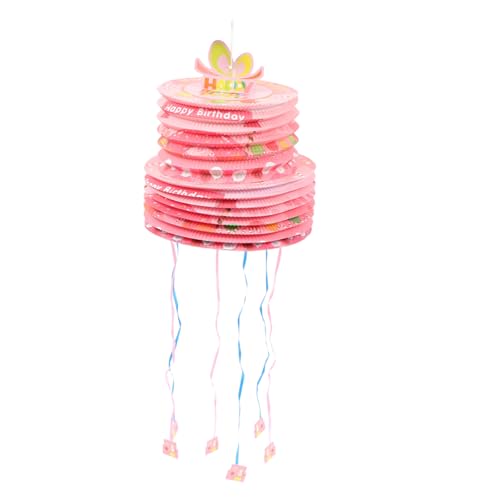 ibasenice Mini-pull-pina Pinata- Für Die Babyparty Kindergeburtstag Pinata Fiesta Cupcake- Vor Dekorationsparty Mit Farbigem Gefülltes Gebläse Papier Rosa von ibasenice