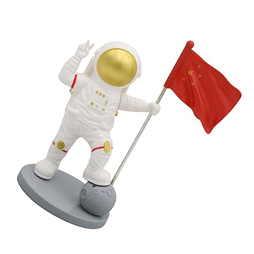 ibasenice Ornamente Dekorationen Bausatz Stern Platz büro dekoration office decoration Kuchen Ornament kuchen armaturen Astronauten-Kuchenverzierung Auto-Astronauten-Figur Plastik von ibasenice