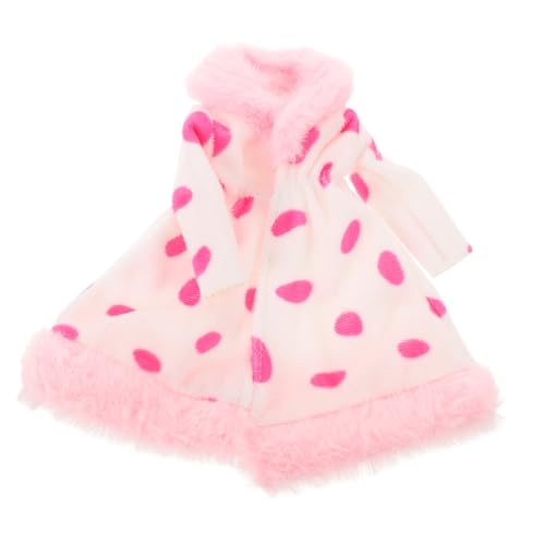 ibasenice Plüschmantelpuppe Puppenbekleidungszubehör Mini-Puppen-Outfit Puppe Foto-Requisite Puppenkleidung Kleidung Für Puppen Puppenmantel Für Mädchen Puppenmantelkleidung Rosa Plastik von ibasenice