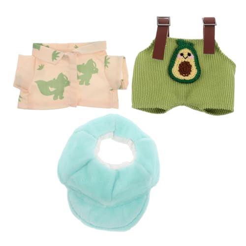 ibasenice Plüschpuppen-Set Puppe Süße Kleidung Weihnachtspuppenkleidung Bärenoverall Sommermantelpuppe Kleidung Für Wiedergeborene Puppen Puppenshirt Babypuppenkleid Puppenkostüm Stoff von ibasenice