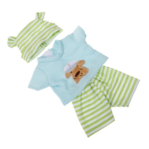 ibasenice Puppenhaus-zubehör-Set Babypuppen-Kleidung Puppen-Schlafanzug 3-teiliges Set Weiche Baumwolle Kein Lärm Zum Spielen von ibasenice