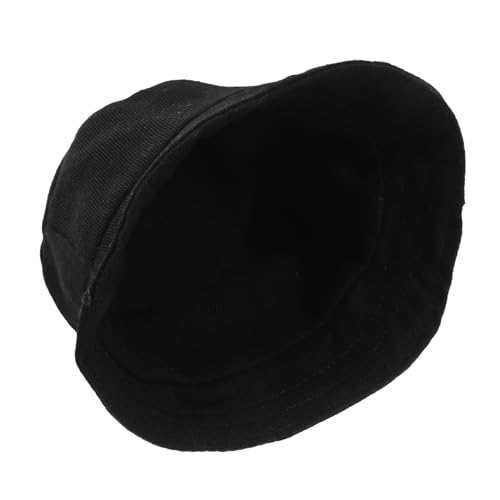 ibasenice Puppenkleidungszubehör Hut für Minihauspuppe Sommer Bucket Hats kleine Hüte zum Basteln Mini-Puppenmütze Puppenhut Doll-Dekoration entzückende hüte Hutpuppendekore Polyester Black von ibasenice