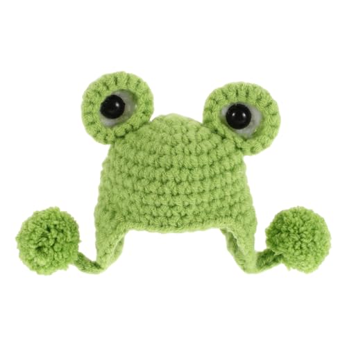 ibasenice Puppenmütze Puppenhüte Cartoon-Hüte Spielzeugpuppen Mädchenpuppen Mini-Hüte tiermützen Accessoires für Puppen Puppenaccessoires Minihüte für Puppen winzige Kitting-Hüte Garn Green von ibasenice