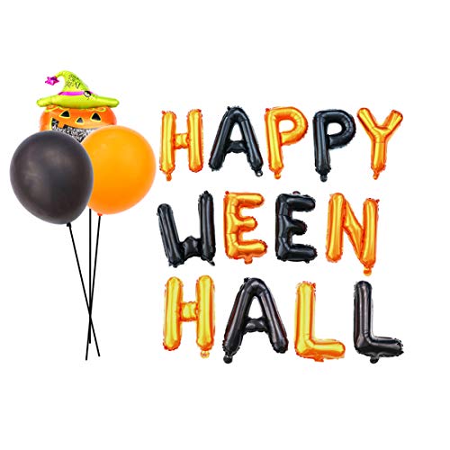 ibasenice Satz Latexballon für Halloween wanddeko halloween party ballons partyballons Halloween-Schlauchboote im Freien Halloween-Luftballons aus Aluminiumfolie Neonballons Kürbis Ballons von ibasenice