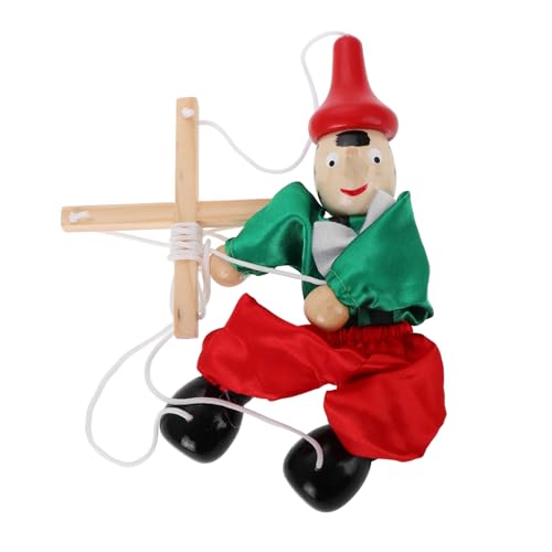 ibasenice Schnur Marionette Unfertige Holzfiguren Puppen Für 8-10 Menschenfiguren Aus Holz Steckpuppenfiguren Lustiges Puppenhandwerk Handpuppe Holzpuppe Stoff von ibasenice