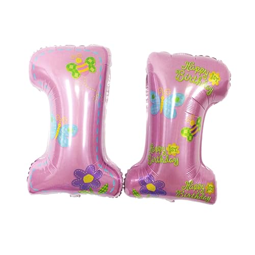 ibasenice Set Aus 5 Folienballons Für Den Ersten Geburtstag Ihres Babys Dekoration Für Die Geburtstagsfeier Eines Einjährigen Perfekte Ballons Für Die Babyparty von ibasenice