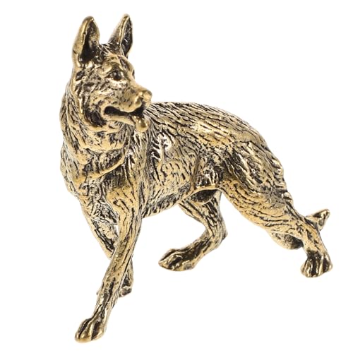 ibasenice Wolf-hund-ornamente Hunde-gedenkstatue Feng-shui-sammlerstücke Mini-wolf-skulptur Feng-shui-hund-statue Hunde-desktop-ornamente Chinesische Hundefiguren Hunde-gedenkschmuck Messing von ibasenice