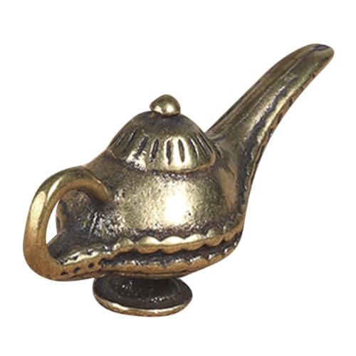 ibasenice Wunderlampe Dekoration Retro-wunschlampenstatue Tischdekoration Für Die Hochzeit Wunschlampen-mittelstück Kreative Charmante Lampenverzierung Retro-wunschlampendekor Golden Kupfer von ibasenice