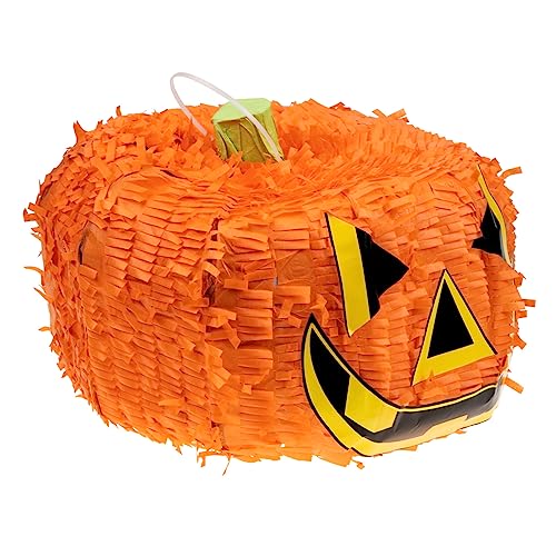 ibasenice dekorative Piñata Halloween-Dekorationen gruselig Plüsch Laterne halloween costume halloween kleidung partyspiel Pinata- für Halloween-Party- Papier Orange von ibasenice