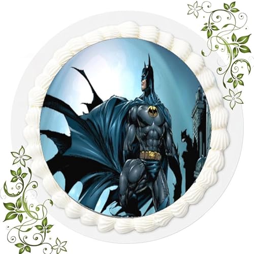 FONDANT Tortenbild, Zuckerbild mit Motiv, Essbares Foto für Torten, Tortenbild, Tortenaufleger Ø 20cm FONDANT Batman Nr. 13 von ich