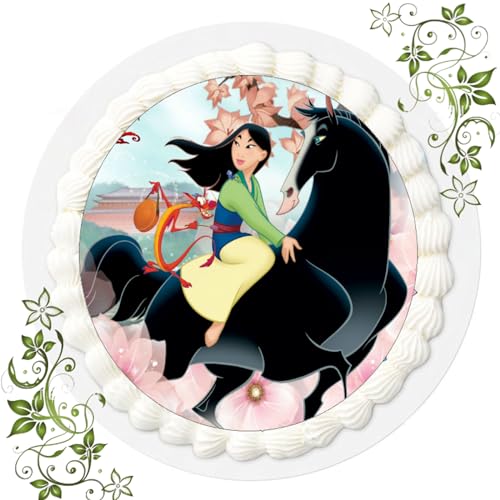 FONDANT Tortenbild, Zuckerbild mit Motiv, Essbares Foto für Torten, Tortenbild, Tortenaufleger Ø 20cm FONDANT Mulan Nr. 7 von ich