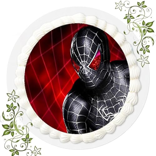 FONDANT Tortenbild, Zuckerbild mit Motiv, Essbares Foto für Torten, Tortenbild, Tortenaufleger Ø 20cm FONDANT Spiderman T4 von ich