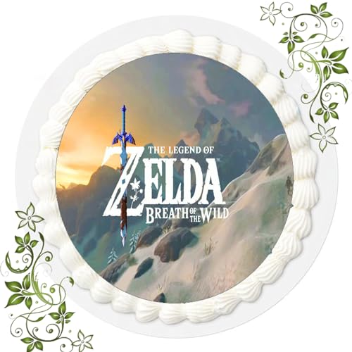 FONDANT Tortenbild, Zuckerbild mit Motiv, Essbares Foto für Torten, Tortenbild, Tortenaufleger Ø 20cm FONDANT The Legend of Zelda Nr. 25 von ich