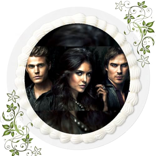 FONDANT Tortenbild, Zuckerbild mit Motiv, Essbares Foto für Torten, Tortenbild, Tortenaufleger Ø 20cm FONDANT The Vampire Diaries Nr. 5 von ich