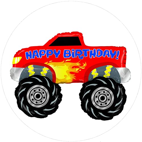 Fondant Tortenaufleger Tortenbild Geburtstag Happy Birthday Monster Truck K 59 von ich