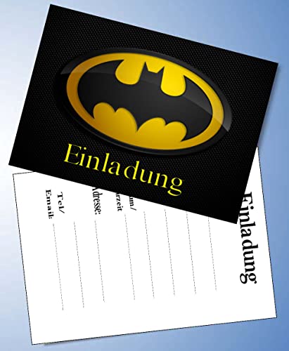 ich 10 Einladungskarten für Geburtstag Partys und Kindergeburtstag kompatibel mit Batman Nr. 1 von ich