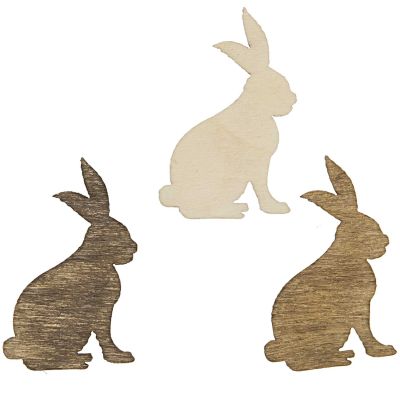 Streu Hase natur 4cm 12 Stück von idee. Creativmarkt