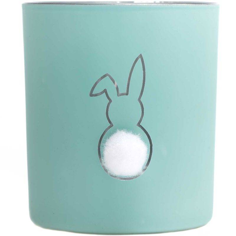 Teelichtglas Hase aqua 8x7cm von idee. Creativmarkt