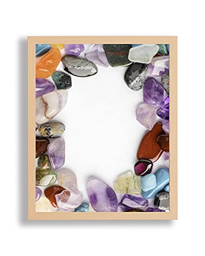 arte-tuo Bilderrahmen Opal X | 25x45 cm | Buche Dekor | Antireflex Kunstglas | Poster Puzzle Diamond Painting Drucke von arte-tuo