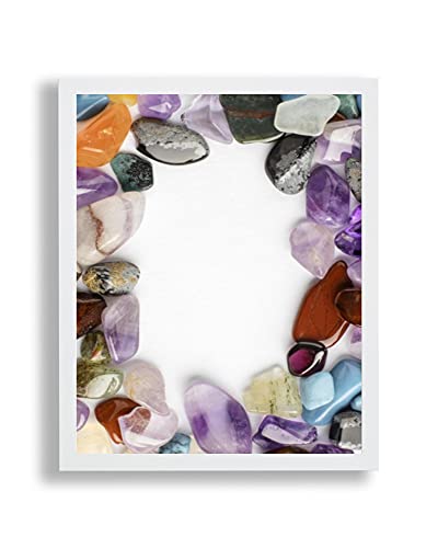 arte-tuo Bilderrahmen Opal N | 40x90 cm | Weiß Glanz | klares Kunstglas | Poster Puzzle Diamond Painting Drucke von arte-tuo