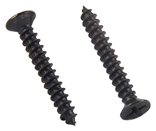 Schraubenset, 100 Stück, M1-M3, kleine Schrauben, selbstschneidende Schrauben, Countersunk, flache schwarze Schraube (Farbe: M1.2 (100 Stück), Größe: 30 mm von idfheswuswjdef