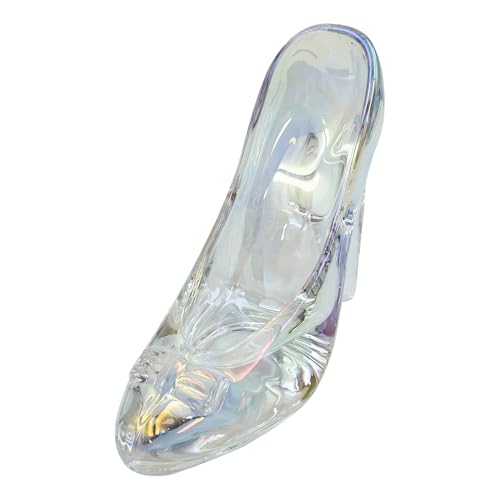 ieron Kristall-High-Heels-Schuh-Ornament, Cinderella-Glaskristall-High-Heels-Schuh-Figur-Ornamente, Mädchen-Geburtstagsgeschenk, Hochzeits-Mittelstück (klar bunt) von ieron