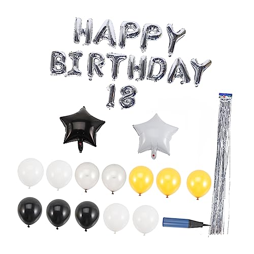 1 Satz 18 Ballonanzug Ballon-banner-girlande Requisiten Für Partyballons 18 Ballon Luftballons Zum 18. Geburtstag Dekoration Zum 18. Geburtstag Zahlenballons Emulsion ifundom von ifundom