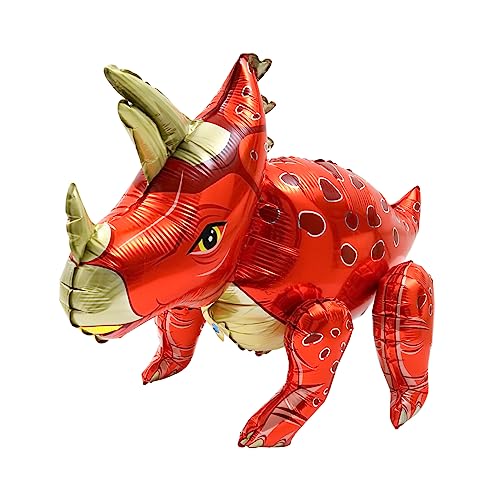 1 Stk Dinosaurier-Aluminium-Membran-Ballon Dinosaurier-Geburtstagsballons Geburtstag Luftballons party sachen party supplies Dinosaurier-Ballon Triceratops-Ballon Aluminiumfolie ifundom von ifundom