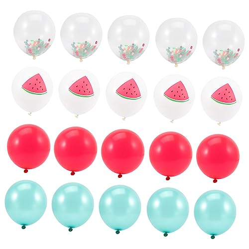 20 Stk Fruchtballon Luftballons für Geburtstagsfeiern Sommerschmuck Wassermelonenballons Babyballons deckenverkleidung hochzeits dekoration Partybedarf Party-Ballon-Dekor Emulsion ifundom von ifundom