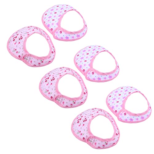 3 Lätzchen für Puppenkleidung Speichel Puppenlätzchen Mädchen-Babykleidung Abs Puppen Kleidung Puppen Klamotten Pinker Puppenfütterungszubehör Puppe Lätzchen Stoff Rosa ifundom von ifundom