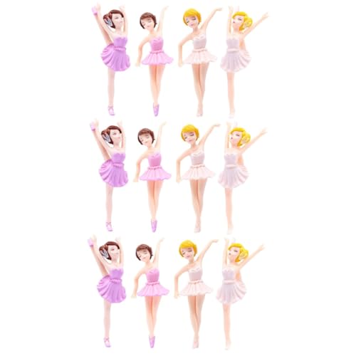 3 Sätze Ballerina-mädchen Mädchenfigur Ballettmädchen-statue Ballettpuppe Ballerina-kunsthandwerk Tortenaufsätze Für Geburtstage Prinzessinnen-kuchendekorationen Pvc 4 Stück * 3 ifundom von ifundom