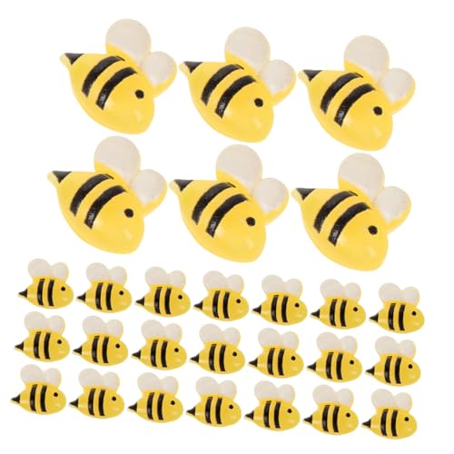 ifundom 50 Stück Tierbienen-Ornamente Hummelnadel -kuchendekorationen Partygeschenke Mit Bienenmotiv Bienen-Nagel-Charms Honigbienen- Schmuck Dekorationen Bienenstock Harz von ifundom