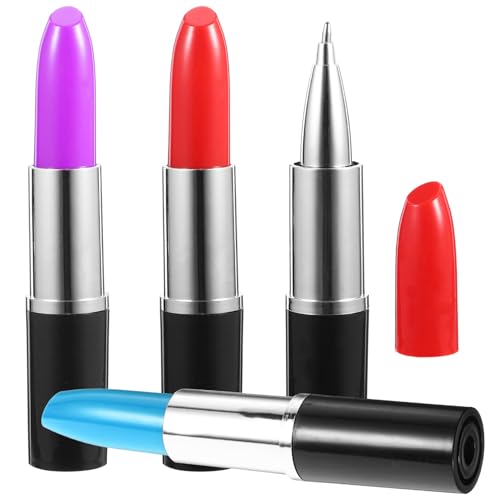 Lippenstift-Form, 24 Stück kreative Kugelschreiber, Schreibstifte, Mehrfarbig, Lippenstift, niedlicher Kugelschreiber, Schreibwaren, Studenten, Kinder von ifundom