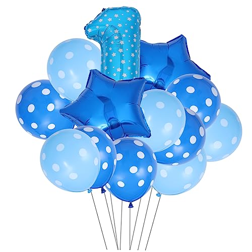 ifundom 1 Satz Ballondekoration kinder party kinderparty erste geburtstagskind dekorationen Partyballons zum Geburtstag Latexballons zum Geburtstag Luftballons für Geburtstagsfeiern Blue von ifundom