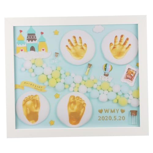 ifundom 1 Satz Fuß stempel handabdruck hand fussabdruck babygeschenk Bausatz Junge Stempelkissen für Handabdruck Abdruckguss schlammig Blue von ifundom