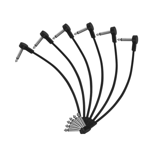 ifundom 1 Satz Gitarrenkabel Patchkabel Pedalkabel Für E-gitarre Gitarrenpedalkabel Gitarrenanschlusskabel Gitarrenzubehör Effektorlinie Patch-kabel Sauerstofffreies Kupfer Black 6st von ifundom