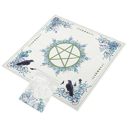 ifundom 1 Satz Klapptisch-Accessoire-wandteppich Wahrsagekarten-tischdecke Pentagramm-tischdecke Altartischdecke Tarot-tischdecke Tarot-zubehör Kundendienst Orakelkarte Holländisches Vlies von ifundom