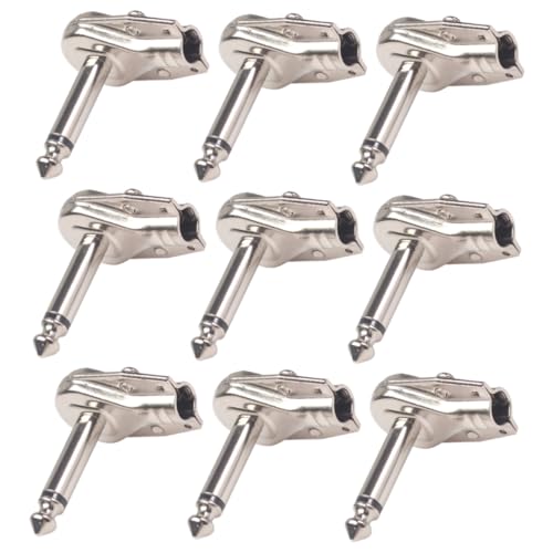 ifundom 1 Satz Koppler Für Gitarren-effektpedale Gitarrenadapter Rechtwinkliger Gitarrenkabeladapter Kabelverbinder Koppleranschlüsse Für Gitarreneffektpedale Kabel Verbinder Silver 10st von ifundom