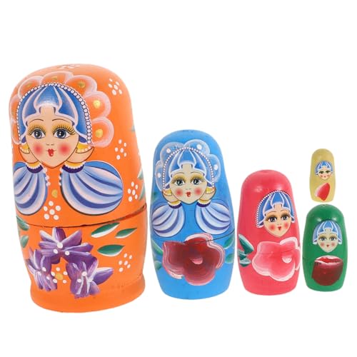 ifundom 1 Satz Matroschka-puppenschmuck Russische Handgemachte Puppen Weihnachts-nistpuppe Matroschka Russisch Nistpuppen Für Kinder Matroschka-Puppen Für Kinder Holzbausatz Hölzern von ifundom