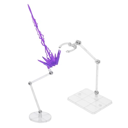 ifundom 1 Satz Modellzubehör für Spezialeffekte Figur Spezialeffekte Flugständer für Actionfiguren Figuren Display Stand Figurenhalterung Puppenständer Figurenständer Plastik Violett von ifundom