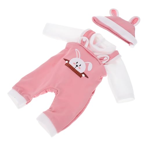 ifundom 1 Satz Puppenkleidung Simulationspuppenoverall Puppen-Outfit Puppenspielanzug Zum Anziehen Kleidung Für Puppen Puppenspielanzug Zur Dekoration Puppen-deko-Strampler Polyester Rosa von ifundom