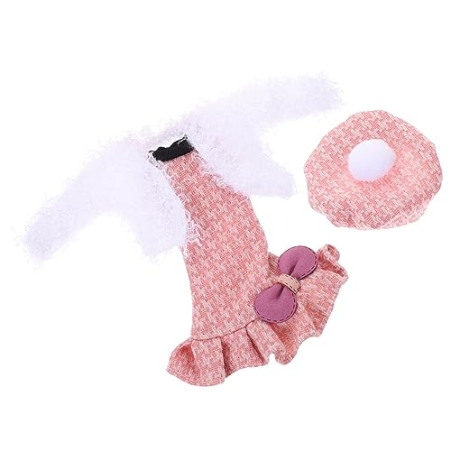 ifundom 1 Satz Puppenkleidung dekoratives Puppenkleid Dinosaurier Puppen Kleidung doll Accessories verschleißfestes Puppenkostüm Wiederverwendbares Puppenkostüm Stoff Rosa von ifundom