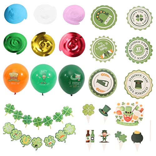 ifundom Kleeblatt Kuchen Set Latex St. Patricks Day Luftballons Cupcake Topper von ifundom