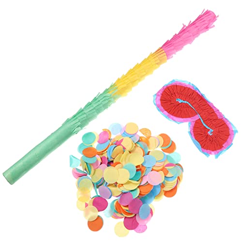 ifundom 1 Set Pinata Zubehör Papier Pinata Stick Für Kinderparty Papiergläser Pinata Stick Für Party Pick Up Sticks Party Konfetti Party Party Brille von ifundom