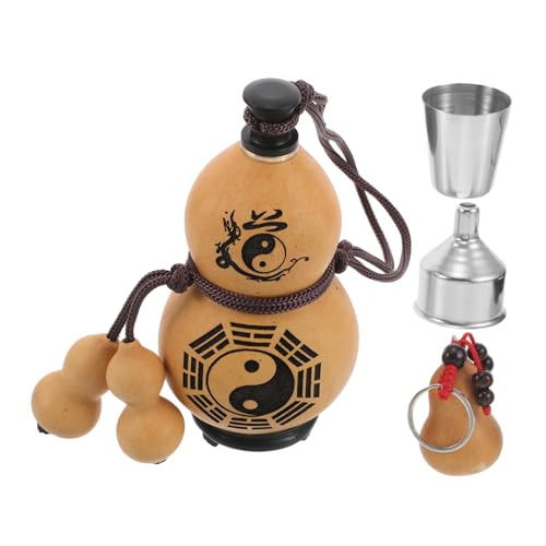 ifundom 1 Set Tragbare Gourd Wasserflasche Mit Deckel Chinesische Gourd Flasche Für Getränke Wein Und Spirituosen Ideale Reise Und Outdoor Wasserflasche Traditionelles Design von ifundom