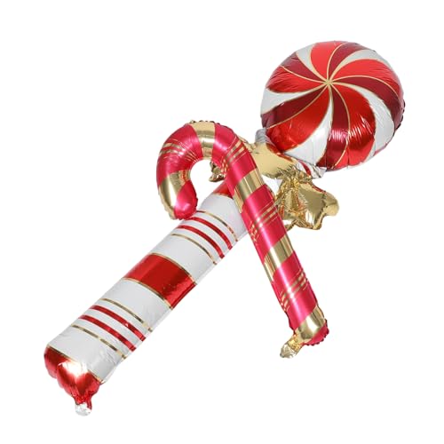 ifundom 1 Set Weihnachts Süßigkeitsballons Spielzeug Süßigkeiten Sticks Ballon Süßigkeiten Dekor Aufblasbarer Weihnachtsballon Aufblasbare Weihnachtsballons Ballon Für Dekor von ifundom