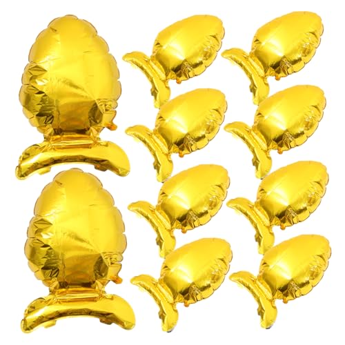 ifundom 10 Stück Aluminiumfolie Ostern Party Layout Requisite Osterei Ballons Ostern Folienballons Goldener Fotoautomatenballon von ifundom