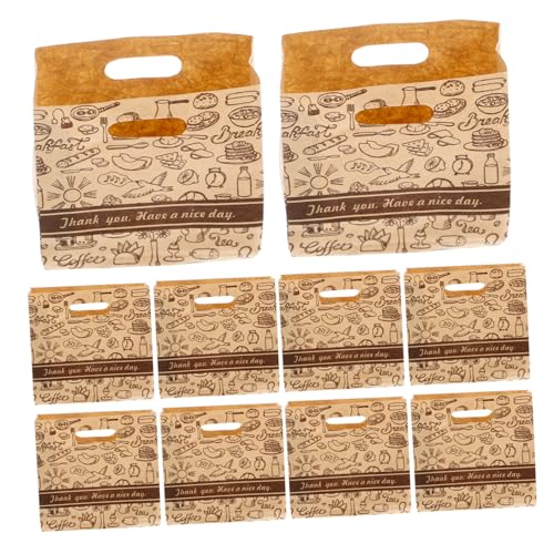 ifundom Puppenhaus Miniatur Lebensmittel Zubehör 10 Pack Mini Brot Papiertüten für Sets Miniatur Requisiten von ifundom