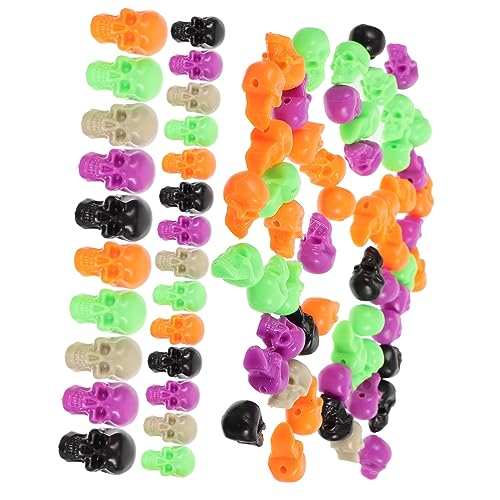 ifundom 100St Halloween-Totenkopfdekoration kniffliges Dekor mit Halloween-Figuren halloween spielzeug halloween toys gefälschte Schädelmodelle kleine Totenkopfverzierung Plastik von ifundom