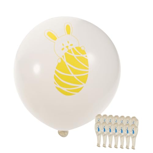 ifundom 100St Hasenballon bunny party ostern luftballons gasballon wasserballon Festliche Dekoration Konfetti Partydekorationen Ballonpumpe Ballons zum Thema Ostern Festivalballons Yellow von ifundom